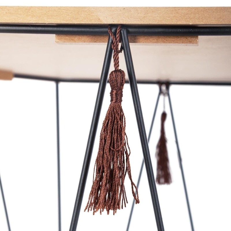 Masuta laterala Kumi, metal negru, blat MDF, L.39 cm, 156955