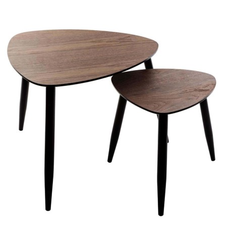 Set 2 masute de cafea Mileno, lemn si MDF, natural, L.40/60 cm, 166640