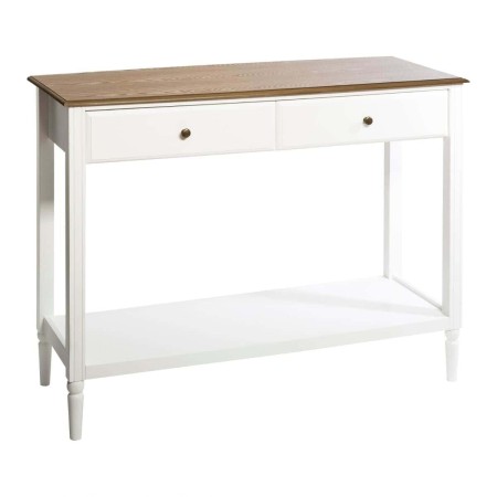 Consola din lemn alb si blat din MDF, 2 sertare, Solen, L. 110 cm, 166602