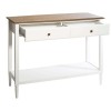 Consola din lemn alb si blat din MDF, 2 sertare, Solen, L. 110 cm, 166602