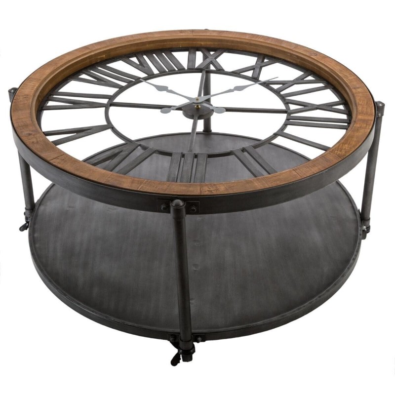 Masuta de cafea rotunda cu ceas, Torof, D.90 cm, 157157