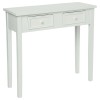 Consola alba din lemn, cu 2 sertare, alba, L. 80 cm, Charme, 102216B