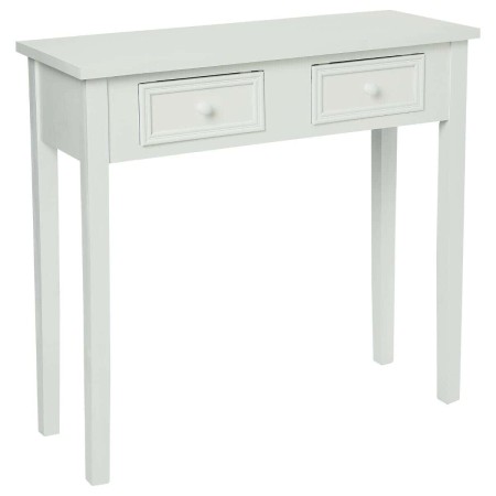 Consola alba din lemn, cu 2 sertare, alba, L. 80 cm, Charme, 102216B