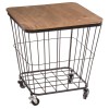 Masuta laterala Jordi, metal, negru, blat din MDF, L.40 cm, 140347