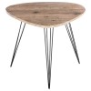 Masuta laterala Nelle, metal negru, blat MDF, L.69 cm, 140362