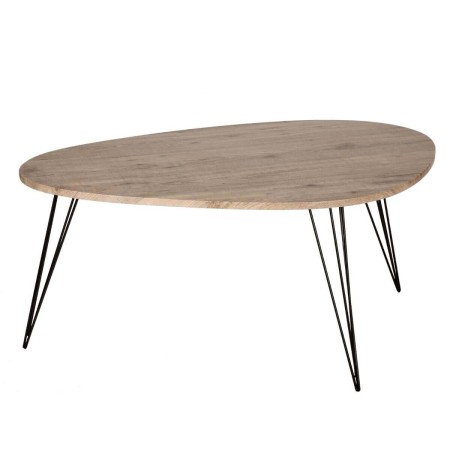 Masuta laterala Nelle, metal negru, blat MDF, L.96 cm, 140363