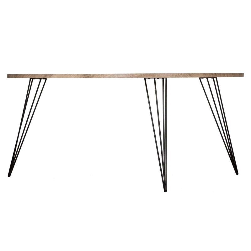 Masuta laterala Nelle, metal negru, blat MDF, L.96 cm, 140363