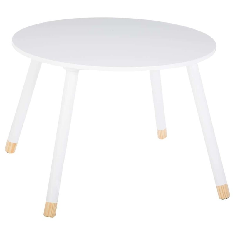Masa copii rotunda Douceur, lemn, alb, D.60 cm, 127152B