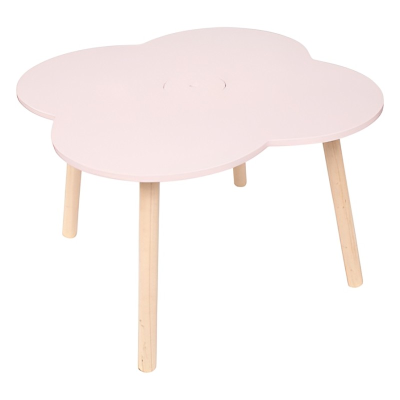 Masuta pentru copii Flower, lemn si MDF, roz, L.51 cm, 174318B