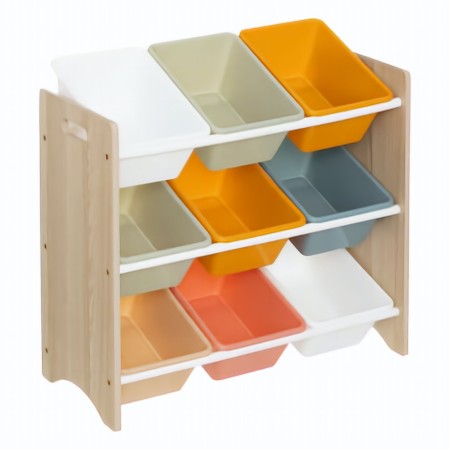 Etajera copii Ami, lemn, polipropilena multicolor, H.64 cm, 195918