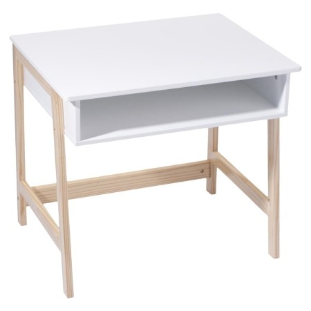 Birou copii, lemn de pin si MDF, alb, L. 58 cm, 127242