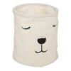 Cos depozitare Bear, poliester alb, H. 40 cm, 195920