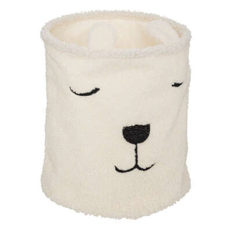 Cos depozitare Bear, poliester alb, H. 40 cm, 195920