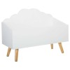 Cutie de jucarii alba, lemn si MDF, Clouds, L. 58 cm, 127156B