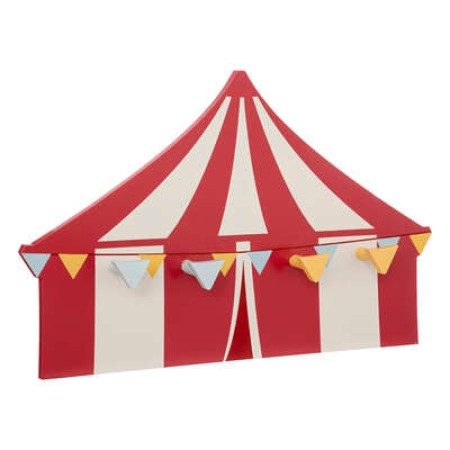 Cuier de perete Circus, rosu, MDF, L. 37 cm, 195808