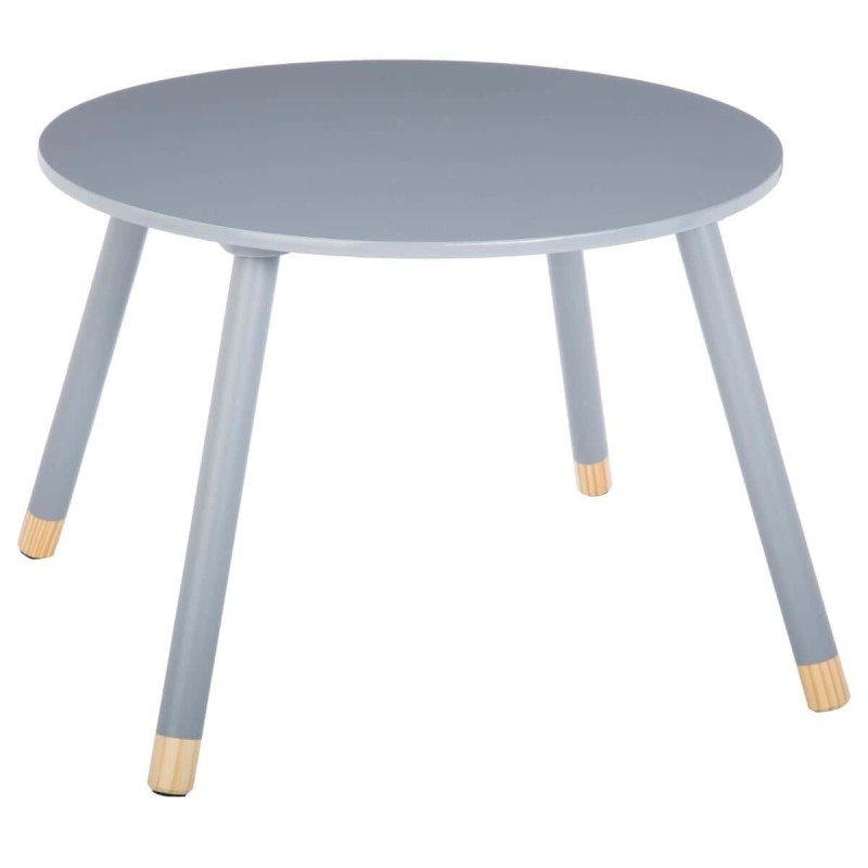 Masa copii rotunda Douceur, lemn, gri, D.60 cm, 127152C