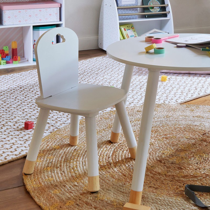 Scaun copii Douceur, lemn, alb, H.50 cm, 127153B