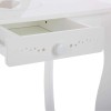 Set masa de toaleta si taburet copii, MDF, alb, Jollie, L.71 cm, 127183