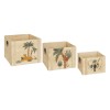 Set 3 cutii depozitare Jungle, placi fibra, L.25/30/34 cm, 193931