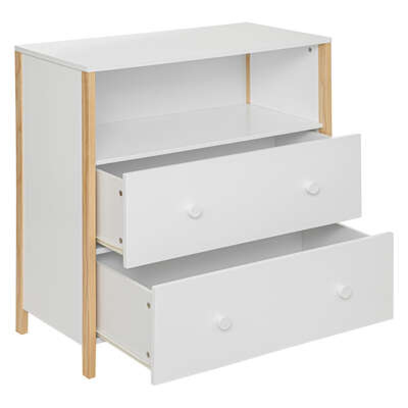 Comoda copii Kima, lemn si MDF, 2 sertare, L.85 cm, 195877