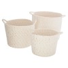 Set 3 cosuri depozitare Lurex, poliester, alb/auriu, D.19/22/24 cm, 127259