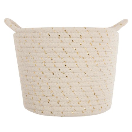 Set 3 cosuri depozitare Lurex, poliester, alb/auriu, D.19/22/24 cm, 127259