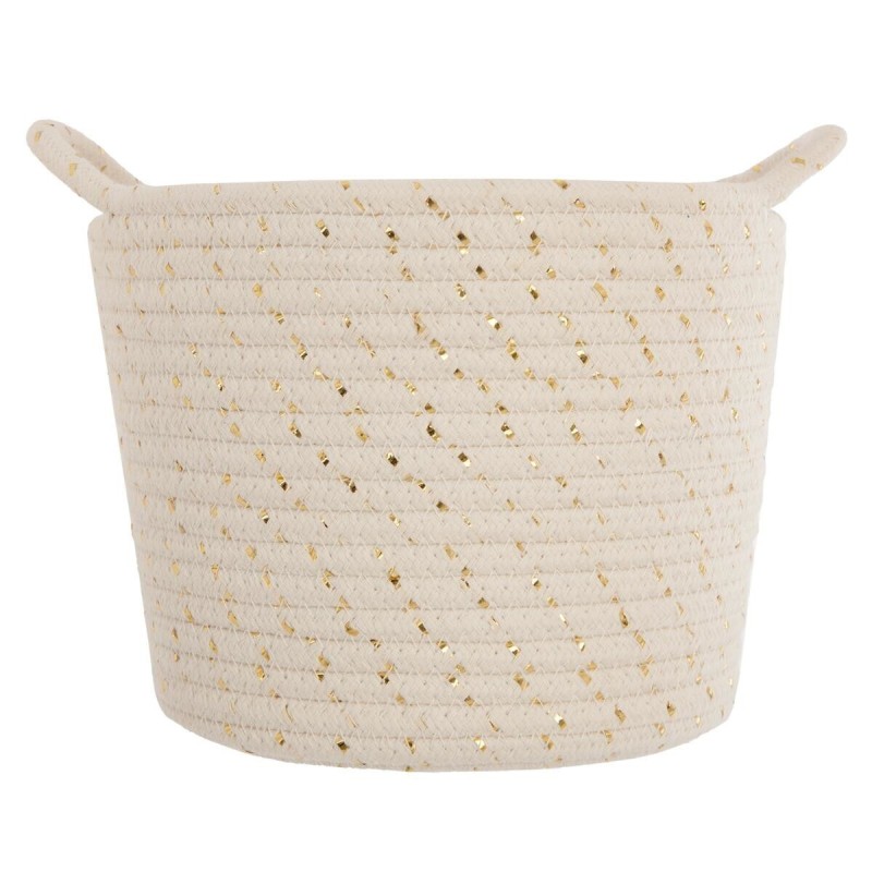 Set 3 cosuri depozitare Lurex, poliester, alb/auriu, D.19/22/24 cm, 127259