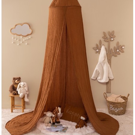 Baldachin pat copii Lili, maro, bumbac, H. 350 cm, 195899D