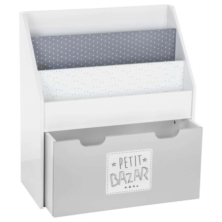 Raft pentru copii Petit, MDF alb/gri, H.70 cm, 127221B