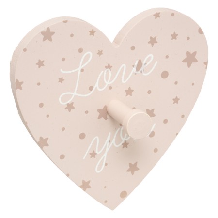 Set 3 cuiere de perete Princess, MDF alb/roz, 174340B
