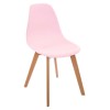 Scaun copii Scandinave, lemn de fag, polipropilena, roz, H.57 cm, 127368A
