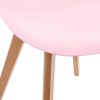 Scaun copii Scandinave, lemn de fag, polipropilena, roz, H.57 cm, 127368A