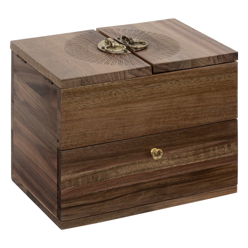 Cutie bijuterii Jiling, lemn de acacia, H.20 cm, 195004