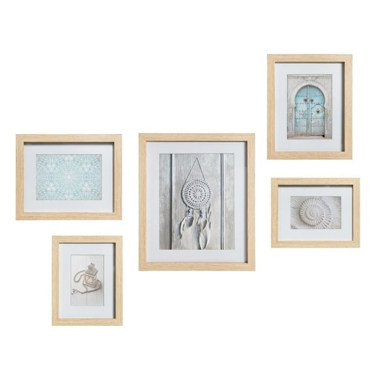 Set 5 rame foto Dina, MDF natur, 157177A