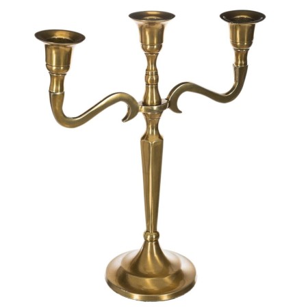 Suport lumanari Angel, metal, auriu, H.27 cm, 123154A