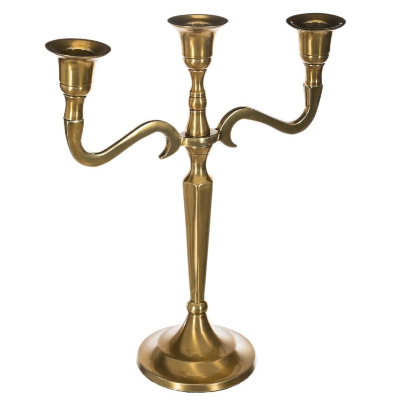 Suport lumanari Angel, metal, auriu, H.27 cm, 123154A