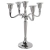 Suport lumanari Stick, metal, argintiu, H.28 cm, 103425