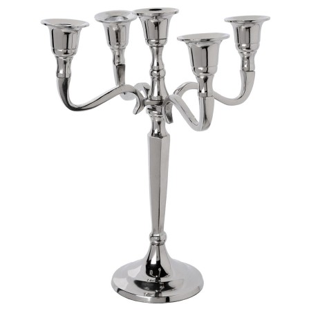Suport lumanari Stick, metal, argintiu, H.28 cm, 103425