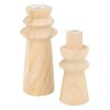 Set suport lumanari Uma, lemn, H.23 cm, 204242