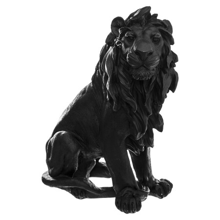 Statueta Leu, polirasina, negru, H.31 cm, 168365