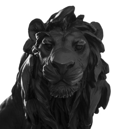 Statueta Leu, polirasina, negru, H.31 cm, 168365