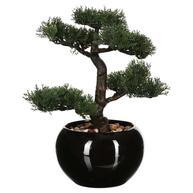 Bonsai artificial, ghiveci ceramic, H.36 cm, 116179