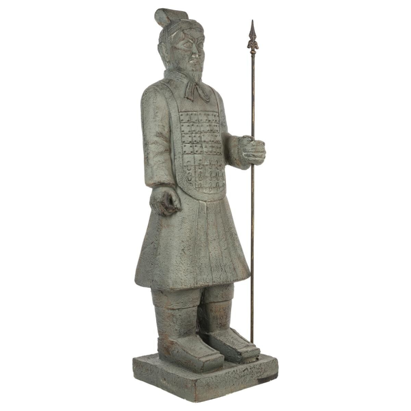 Statuie Războinicul Xian, magneziu, gri, H.120 cm, 125763