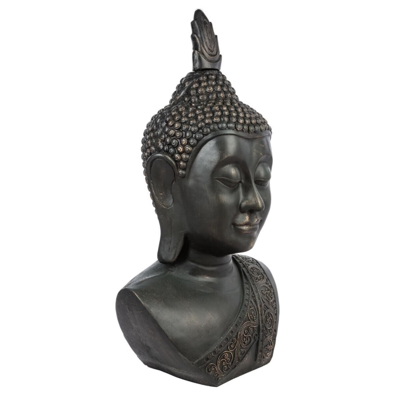 Statuie Buddha, magneziu, neagră, H.113 cm, 125764