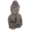 Bust statueta Buddha, efect lemn, H.48 cm, 155113