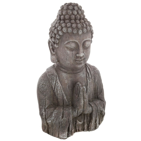 Bust statueta Buddha, efect lemn, H.48 cm, 155113