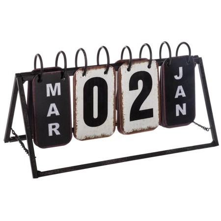 Calendar Vintage, metal, alb-negru, 27x15 cm, 158027