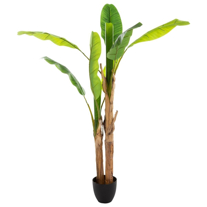 Bananier dublu artificial, H. 160 cm, 167300