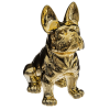 Statuie Bulldog, ceramică, auriu, H.19 cm, 168329