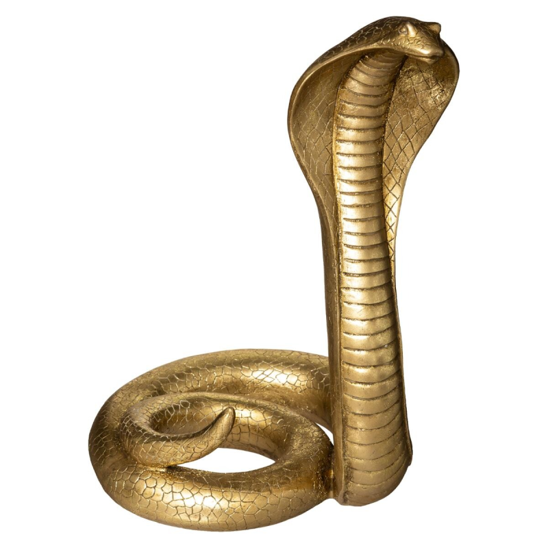Sarpe Cobra, polirasina, auriu, H.37 cm, 178774